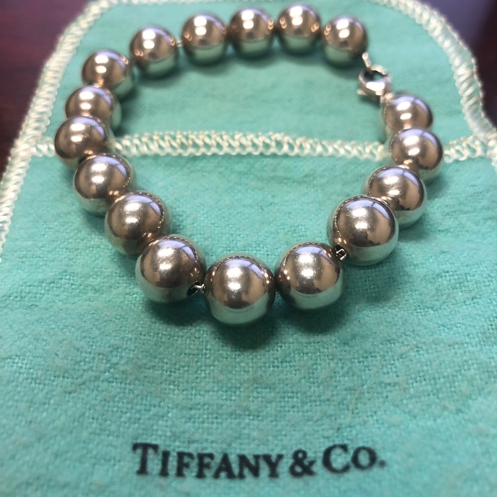 Tiffany & Co sterling silver beaded bracelet
